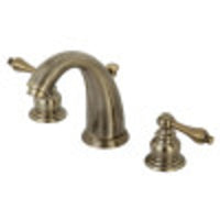 Thumbnail for Kingston Brass KB983ALAB Victorian 2-Handle 8 in. Widespread Bathroom Faucet, Antique Brass - BNGBath