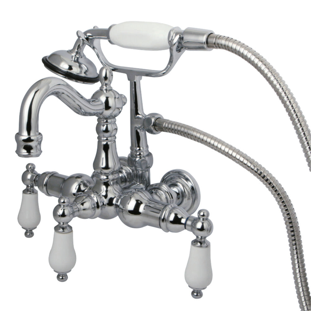 Kingston Brass CC1012T1 Vintage 3-3/8-Inch Wall Mount Tub Faucet, Polished Chrome - BNGBath