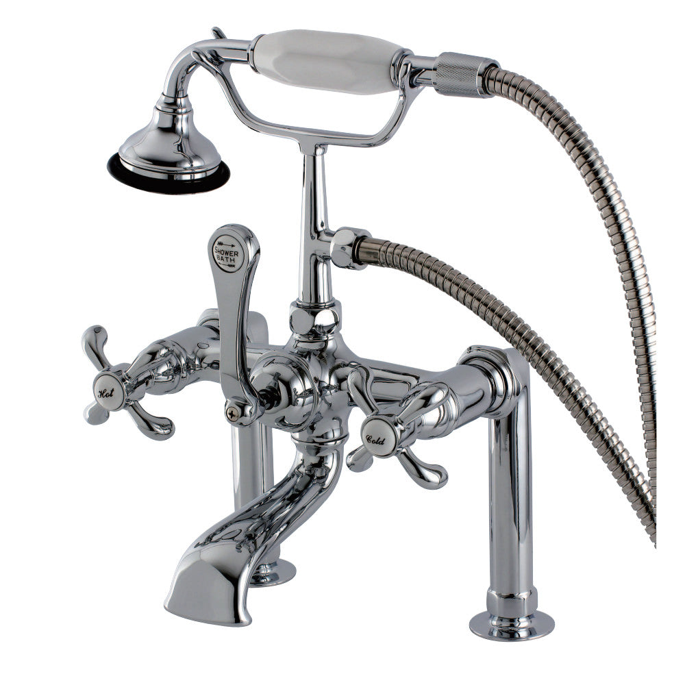 Aqua Vintage AE104T1TX French Country Deck Mount Clawfoot Tub Faucet, Polished Chrome - BNGBath