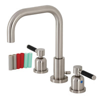 Thumbnail for Kingston Brass FSC8938DKL Kaiser Widespread Bathroom Faucet with Brass Pop-Up, Brushed Nickel - BNGBath