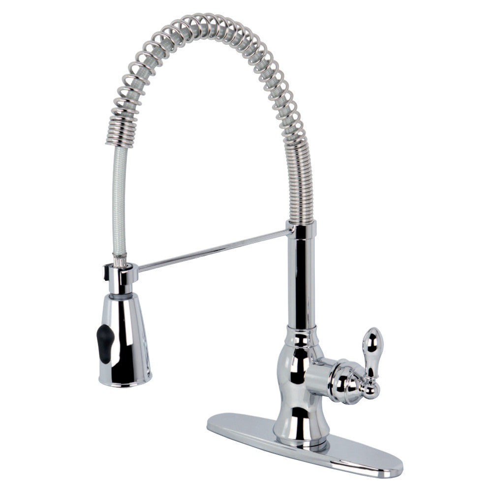 Gourmetier GSY8891ACL American Classic Single-Handle Pre-Rinse Kitchen Faucet, Polished Chrome - BNGBath