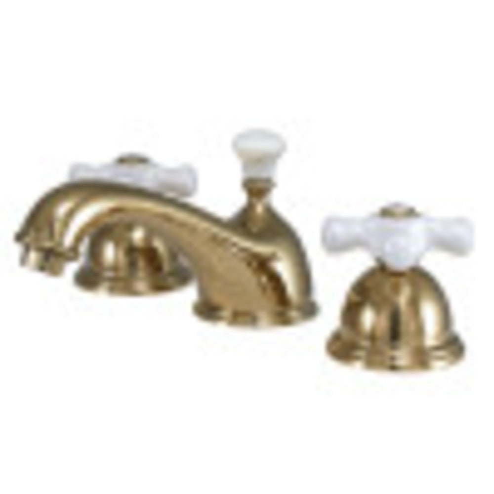 Kingston Brass CC39L2 8 to 16 in. Widespread Bathroom Faucet, Polished Brass - BNGBath