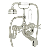 Thumbnail for Perrin & Rowe Edwardian Exposed Wall Mount Tub Filler with Handshower - BNGBath
