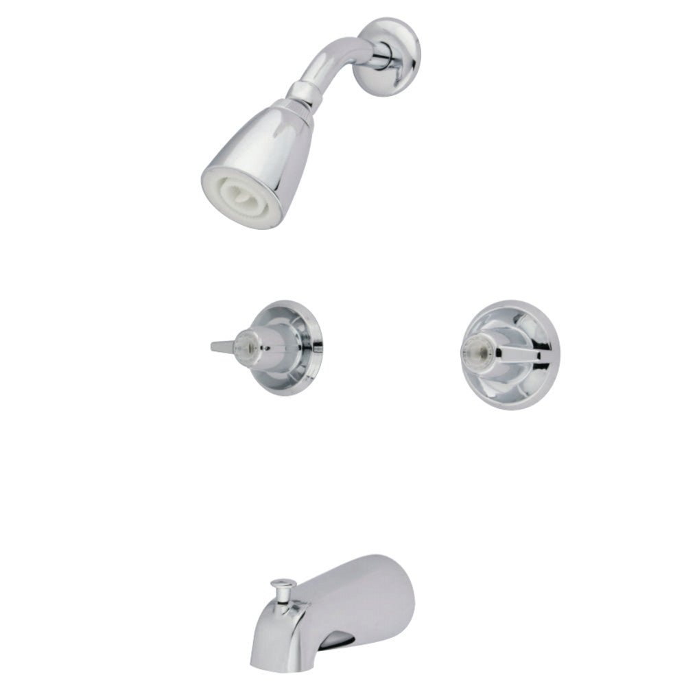 Kingston Brass GKB140 Water Saving Americana Tub & Shower Faucet with 1.5GPM Shower Head and Canopy Handle, Polished Chrome - BNGBath