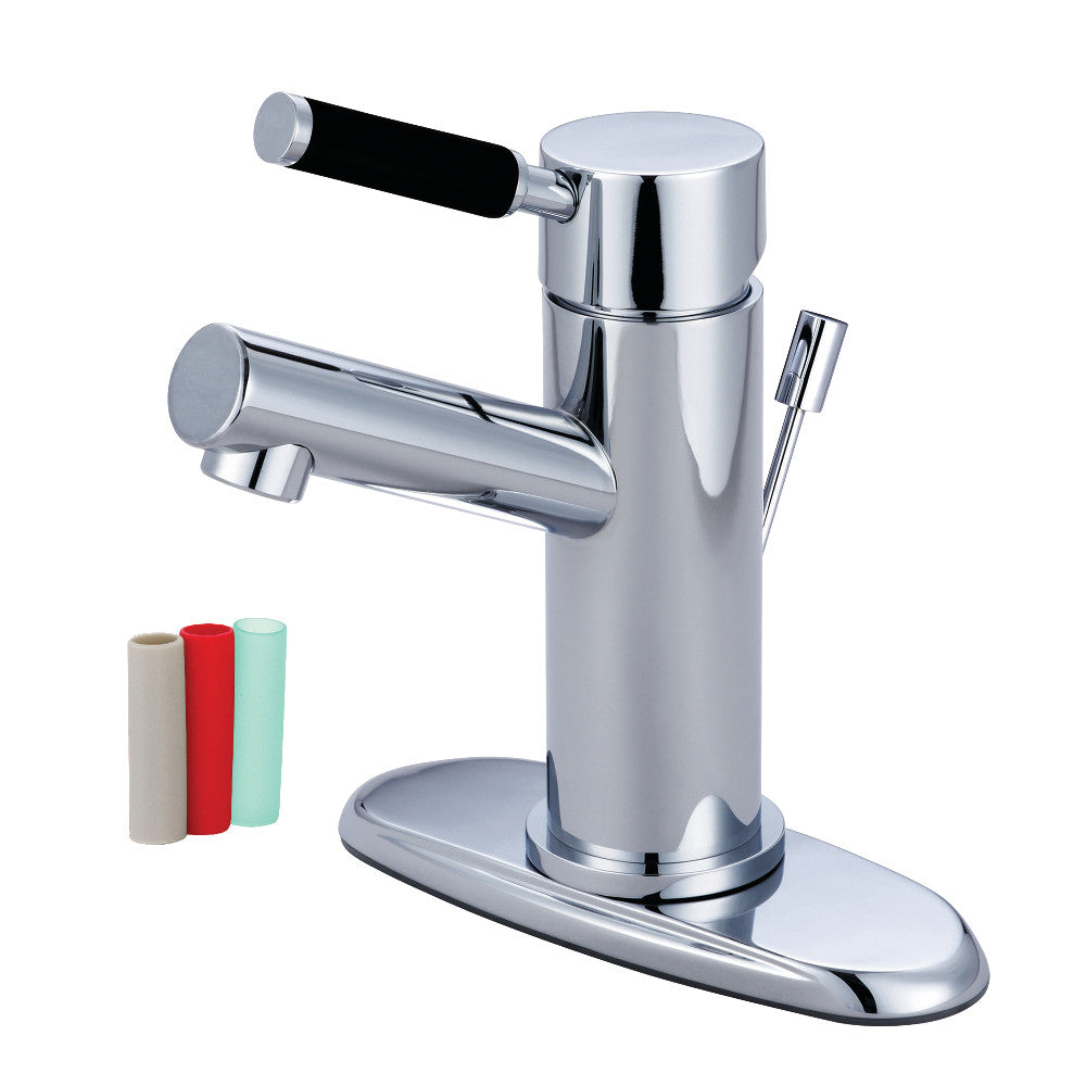 Fauceture FS8421DKL Kaiser Single-Handle Bathroom Faucet with Brass Pop-Up and Cover Plate, Polished Chrome - BNGBath