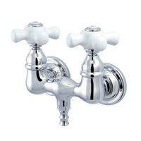 Thumbnail for Kingston Brass CC40T1 Vintage 3-3/8-Inch Wall Mount Tub Faucet, Polished Chrome - BNGBath