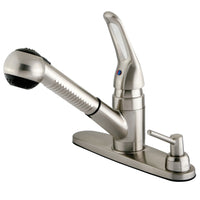 Thumbnail for Kingston Brass KB708SPDK Pull-Out Kitchen Faucet, Brushed Nickel - BNGBath