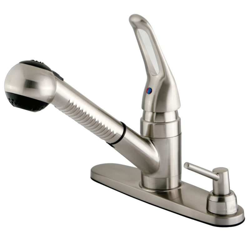 Kingston Brass KB708SPDK Pull-Out Kitchen Faucet, Brushed Nickel - BNGBath