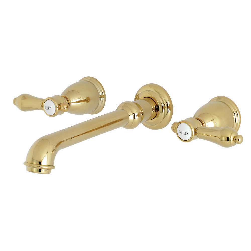 Kingston Brass KS7122BAL 8-Inch Center Wall Mount Bathroom Faucet, Polished Brass - BNGBath