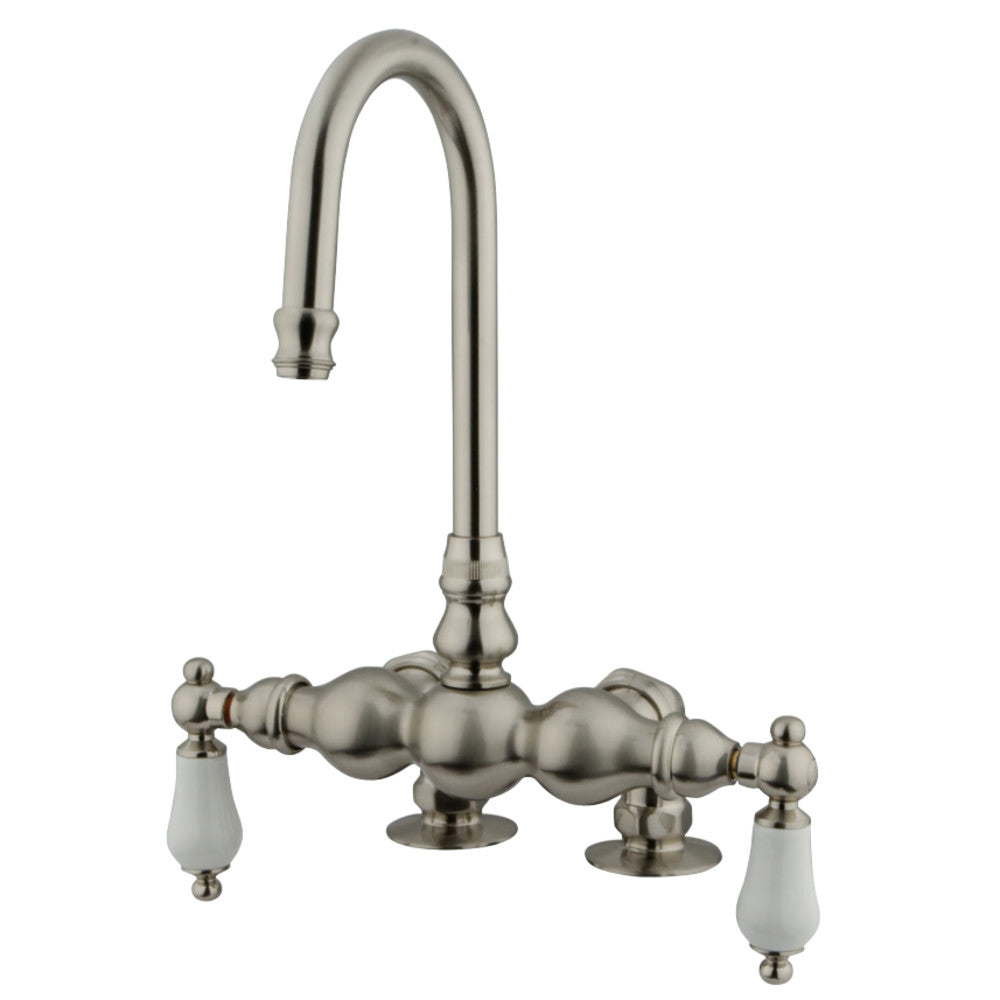 Kingston Brass CC93T8 Vintage 3-3/8-Inch Deck Mount Tub Faucet, Brushed Nickel - BNGBath