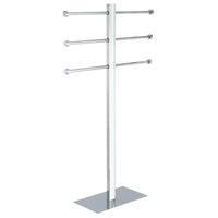 Thumbnail for Kingston Brass CCS6021 Freestanding Stainless Steel Towel Holder with Rectangular Base, Polished Chrome - BNGBath