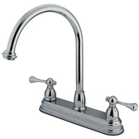 Thumbnail for Kingston Brass KB3741BL 8-Inch Centerset Kitchen Faucet, Polished Chrome - BNGBath