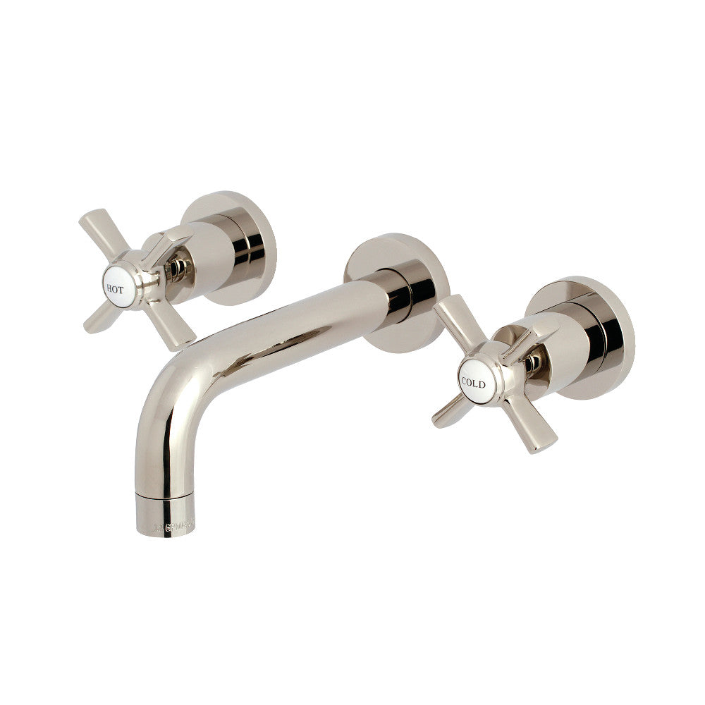 Kingston Brass KS8126ZX Millennium 2-Handle Wall Mount Bathroom Faucet, Polished Nickel - BNGBath