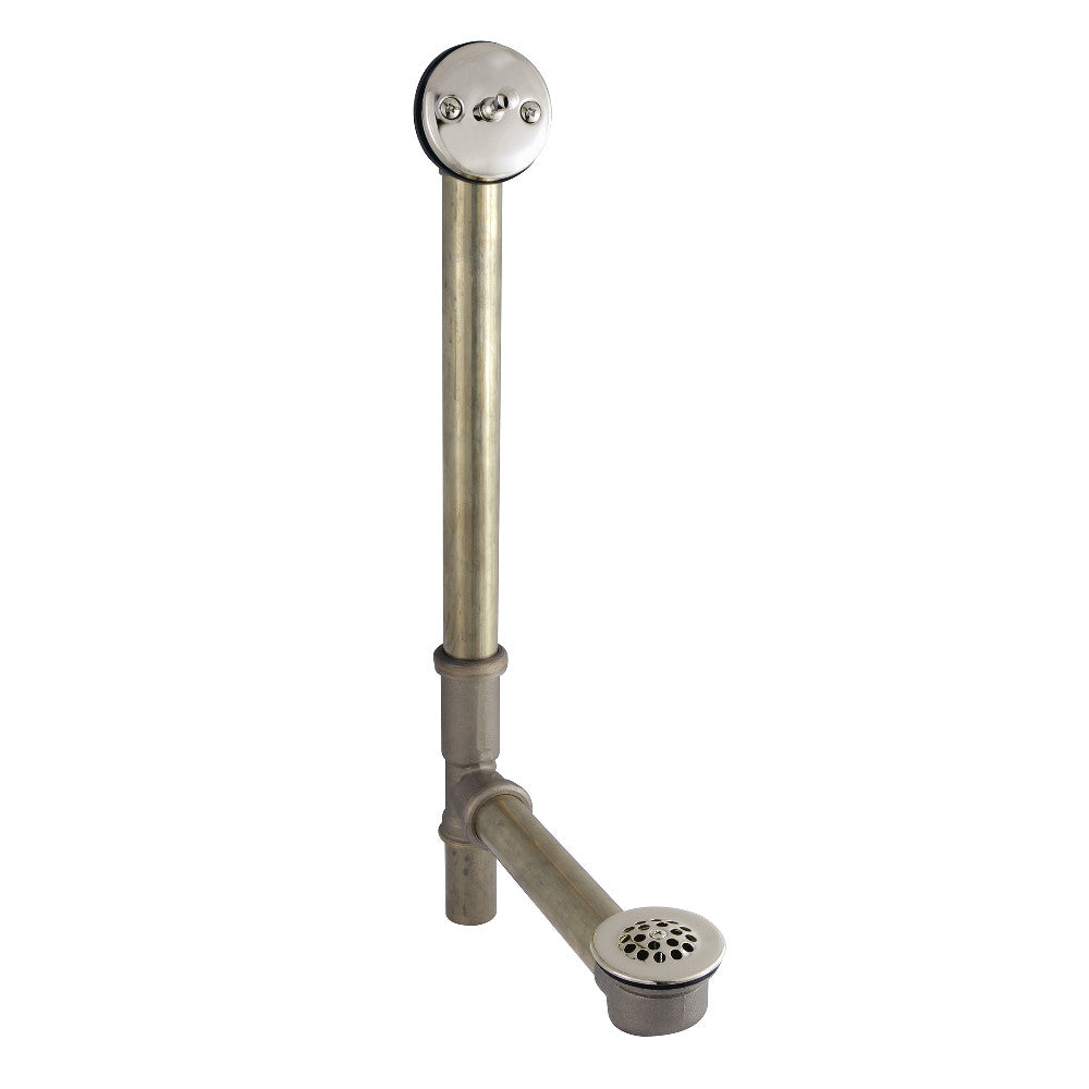 Kingston Brass DTL1166 16" Trip Lever Waste and Overflow Drain, Polished Nickel - BNGBath