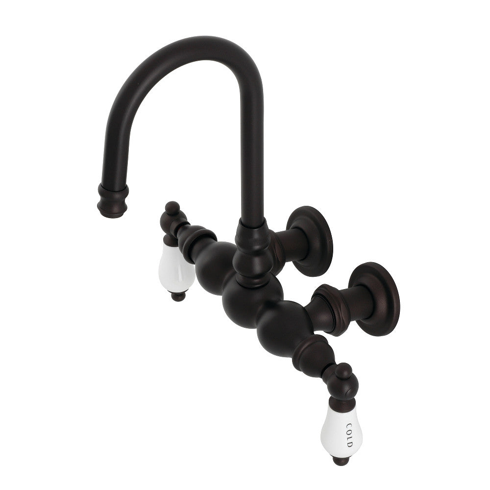 Kingston Brass CA3T5 Vintage 3-3/8" Tub Wall Mount Clawfoot Tub Faucet, Oil Rubbed Bronze - BNGBath