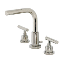 Thumbnail for Kingston Brass FSC8959CML Manhattan Widespread Bathroom Faucet with Brass Pop-Up, Polished Nickel - BNGBath