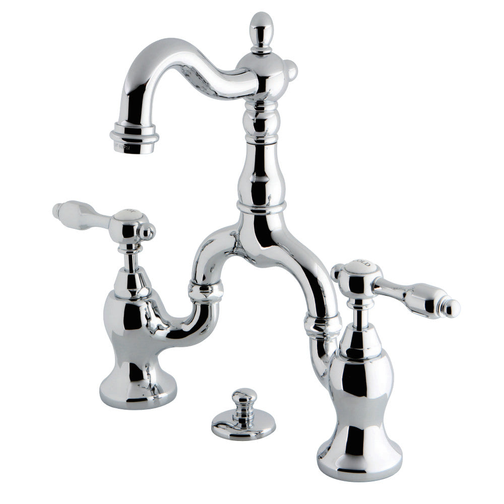 Kingston Brass KS7971TAL Bridge Bathroom Faucet, Polished Chrome - BNGBath