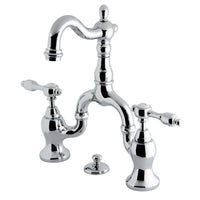 Thumbnail for Kingston Brass KS7971TAL Bridge Bathroom Faucet, Polished Chrome - BNGBath