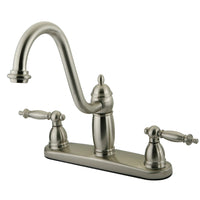 Thumbnail for Kingston Brass KB7118TLLS Templeton Centerset Kitchen Faucet, Brushed Nickel - BNGBath