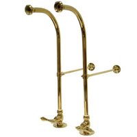 Thumbnail for Kingston Brass CC452ML Rigid Freestanding Tub Supplies with Stops, Polished Brass - BNGBath