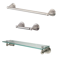 Thumbnail for Kingston Brass BA175289SN 3-Piece Bathroom Accessories Set, Brushed Nickel - BNGBath