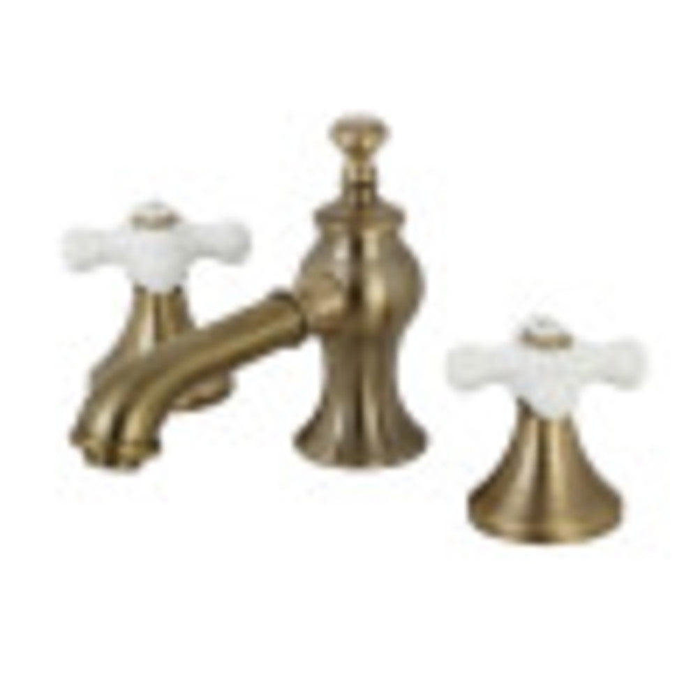 Kingston Brass KC7063PX Vintage 8 in. Widespread Bathroom Faucet, Antique Brass - BNGBath