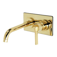 Thumbnail for Kingston Brass KS8112CTL Single-Handle Wall Mount Bathroom Faucet, Polished Brass - BNGBath
