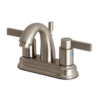 Thumbnail for Kingston Brass FB5618NDL 4 in. Centerset Bathroom Faucet, Brushed Nickel - BNGBath