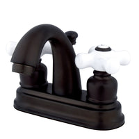 Thumbnail for Kingston Brass KB5615PX Restoration 4 in. Centerset Bathroom Faucet, Oil Rubbed Bronze - BNGBath