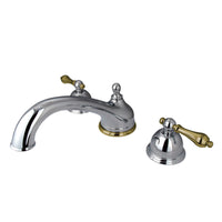 Thumbnail for Kingston Brass KS3354AL Vintage Roman Tub Faucet, Polished Chrome/Polished Brass - BNGBath