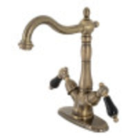 Thumbnail for Kingston Brass KS1493PKL Duchess Vessel Sink Faucet, Antique Brass - BNGBath