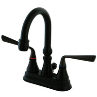 Thumbnail for Kingston Brass KS2615ZL 4 in. Centerset Bathroom Faucet, Oil Rubbed Bronze - BNGBath