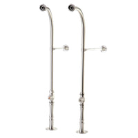 Thumbnail for Kingston Brass CC458*30 Rigid 30-Inch Freestanding Supply, Brushed Nickel - BNGBath
