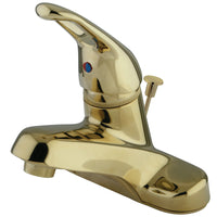 Thumbnail for Kingston Brass KB512 Single-Handle 4 in. Centerset Bathroom Faucet, Polished Brass - BNGBath