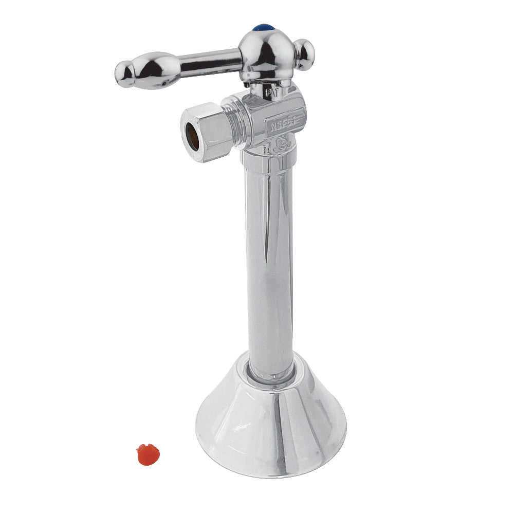 Kingston Brass CC83201KL 1/2" Sweat X 3/8" OD Comp Angle Shut-Off Valve with 5" Extension, Polished Chrome - BNGBath