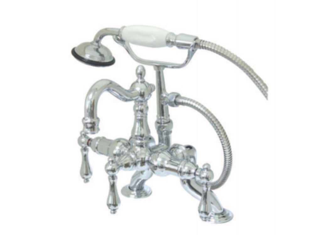 Kingston Brass CC2008T1 Vintage Clawfoot Tub Faucet with Hand Shower, Polished Chrome - BNGBath
