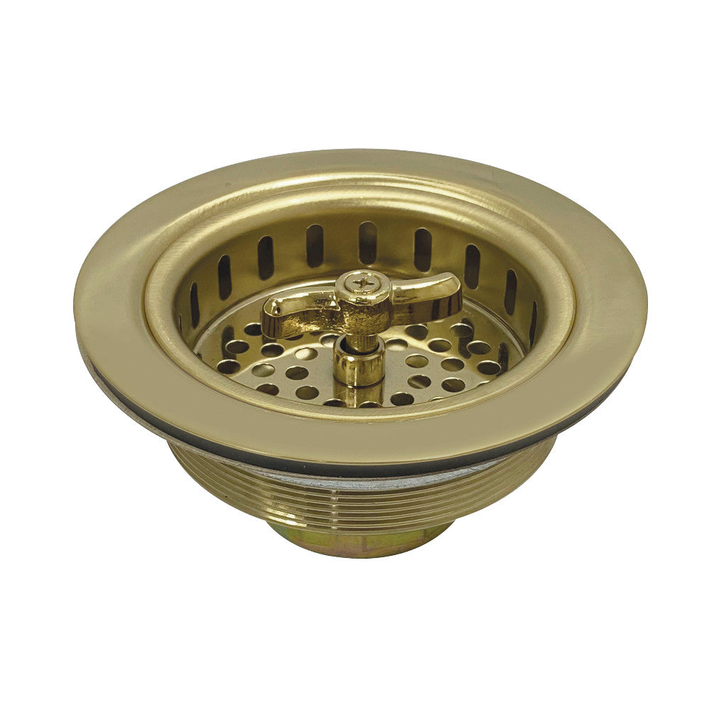 Kingston Brass K212PB Tacoma Spin and Seal Sink Basket Strainer, Polished Brass - BNGBath