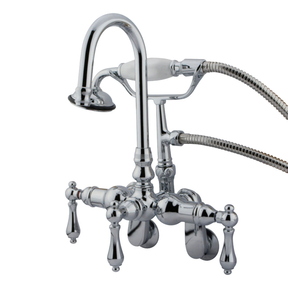 Kingston Brass CC302T1 Vintage Adjustable Center Wall Mount Tub Faucet, Polished Chrome - BNGBath