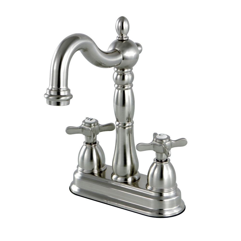 Kingston Brass KB1498BEX Essex Two-Handle Bar Faucet, Brushed Nickel - BNGBath