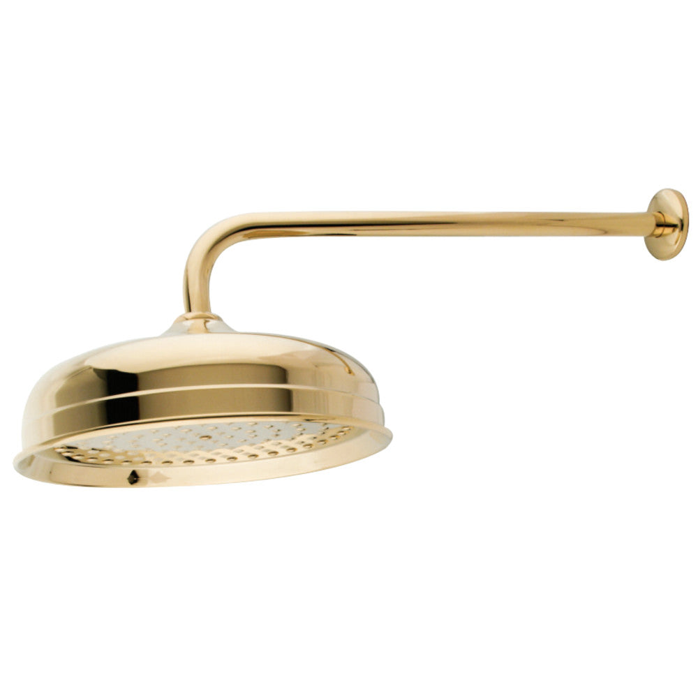 Kingston Brass K225K12 Trimscape 10 in. Showerhead with 17 in. Shower Arm, Polished Brass - BNGBath