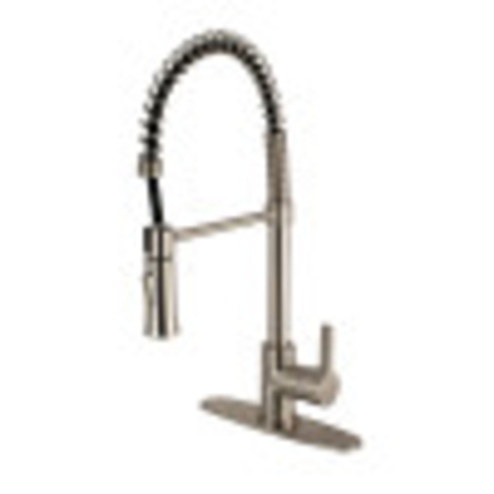 Gourmetier LS8678CTL Continental Single-Handle Pre-Rinse Kitchen Faucet, Brushed Nickel - BNGBath