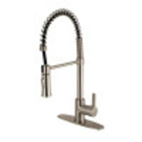 Thumbnail for Gourmetier LS8678CTL Continental Single-Handle Pre-Rinse Kitchen Faucet, Brushed Nickel - BNGBath
