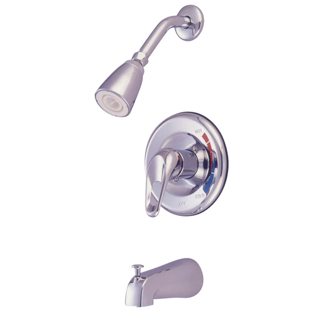 Kingston Brass KB691 Chatham Single Loop Handle Tub and Shower Faucet, Polished Chrome - BNGBath