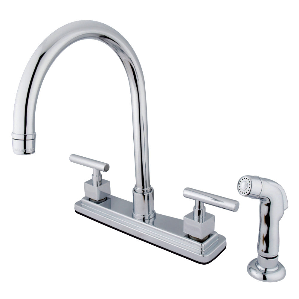 Kingston Brass KS8791CQL Claremont Centerset Kitchen Faucet, Polished Chrome - BNGBath