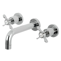 Thumbnail for Kingston Brass KS8121BEX Essex 2-Handle 8 in. Wall Mount Bathroom Faucet, Polished Chrome - BNGBath