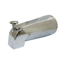 Thumbnail for Kingston K1213A1 Rear Threaded Tub Spout with Top Diverter, Polished Chrome - BNGBath