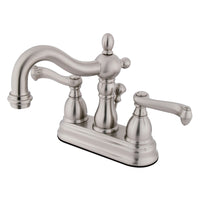 Thumbnail for Kingston Brass KS1608FL 4 in. Centerset Bathroom Faucet, Brushed Nickel - BNGBath