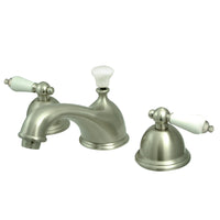 Thumbnail for Kingston Brass KS3968PL 8 in. Widespread Bathroom Faucet, Brushed Nickel - BNGBath