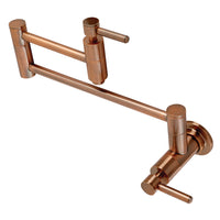 Thumbnail for Kingston Brass KS810DLAC Concord Wall Mount Pot Filler Kitchen Faucet, Antique Copper - BNGBath