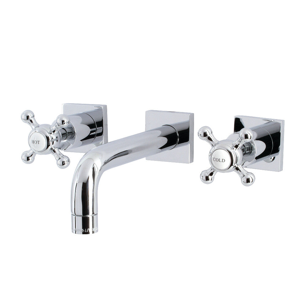 Kingston Brass KS6121BX Metropolitan Two-Handle Wall Mount Bathroom Faucet, Polished Chrome - BNGBath